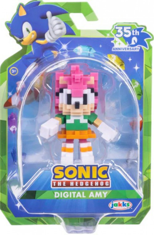 Sonic The Hedgehog 35th Anniversary Digital Amy 2.5-Inch Mini Figure、ToyWiz、kayou