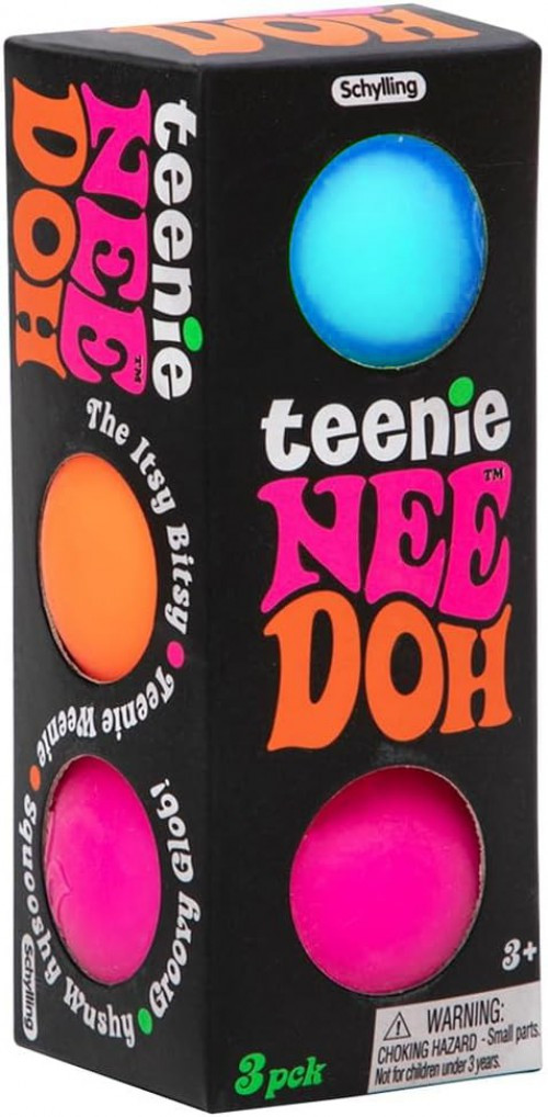 NeeDoh The Groovy Glob PINK, ORANGE & BLUE 1.5-Inch Small Stress Ball 3-Pack、ToyWiz、kayou