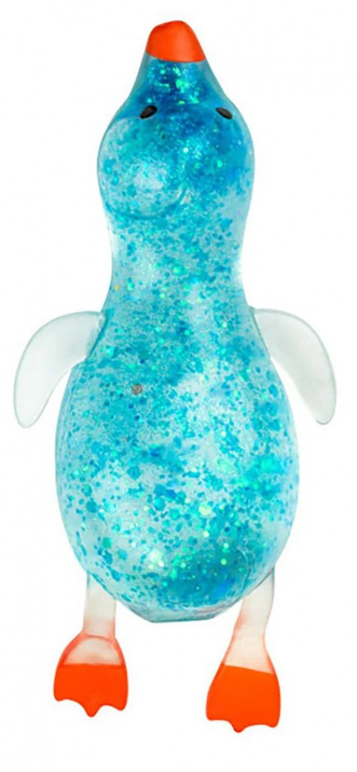 Ralex Squishy Sugar Glitter Duck BLUE 4-Inch Squeeze Toy、ToyWiz、kayou