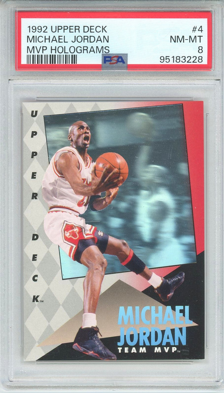 NBA 1992 Upper Deck MVP Holograms Michael Jordan #4 PSA 8、ToyWiz、kayou