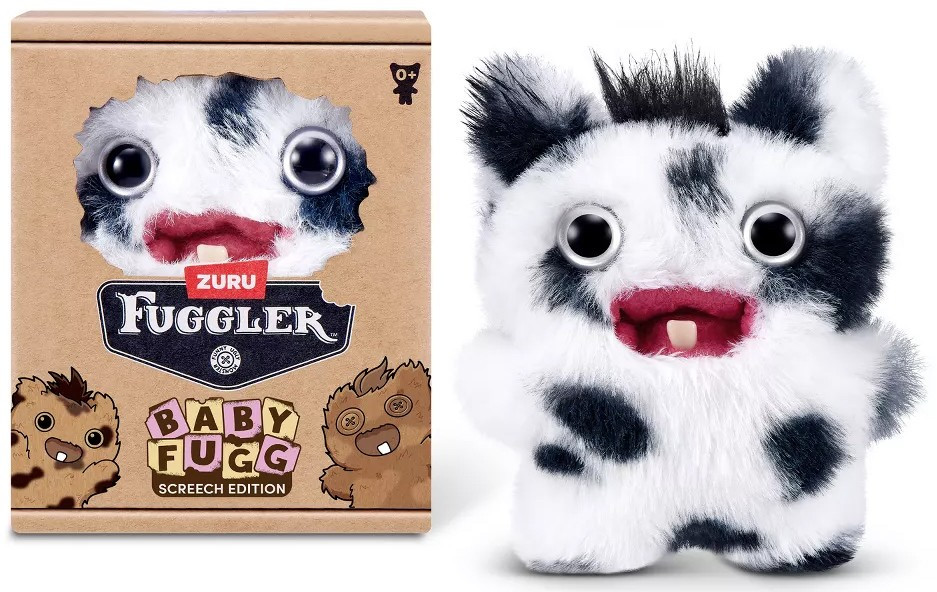 Fuggler Baby Fugg Screech Edition Black White 3.5 Plush Figure