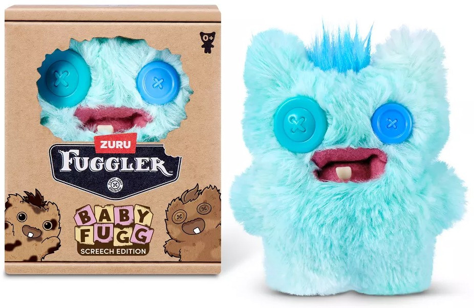 Fuggler Baby Fugg Screech Edition Blue 3.5 Plush Figure Zuru Toys