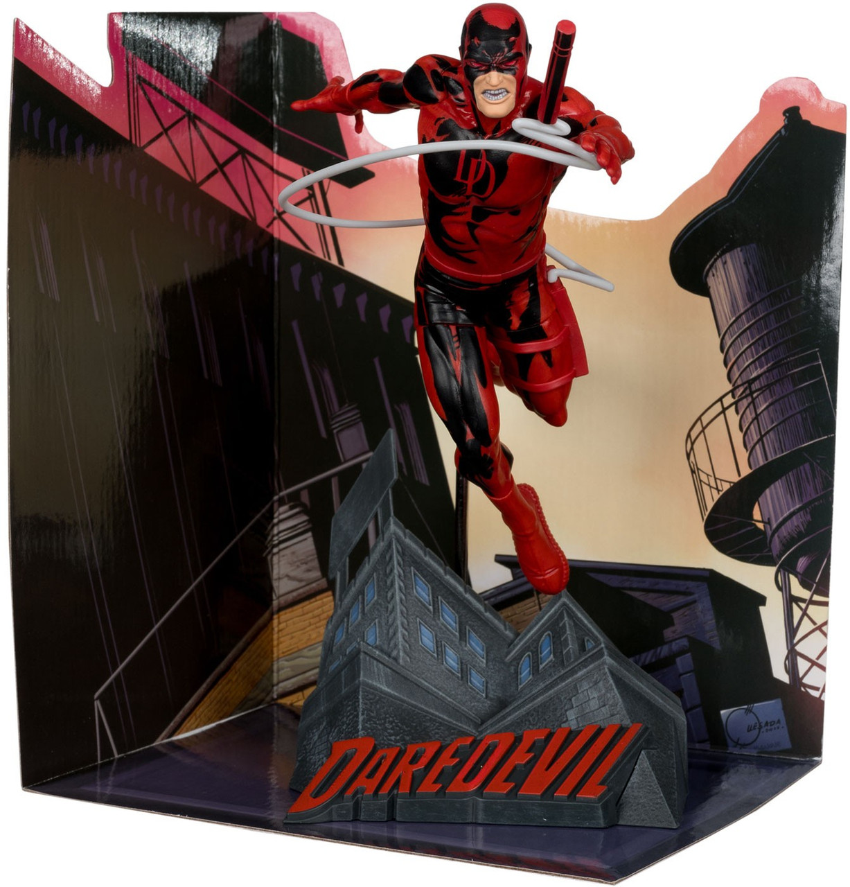 McFarlane Toys Marvel Daredevil Posed Figure with Scene Daredevil #600, Damaged Package、ToyWiz、kayou