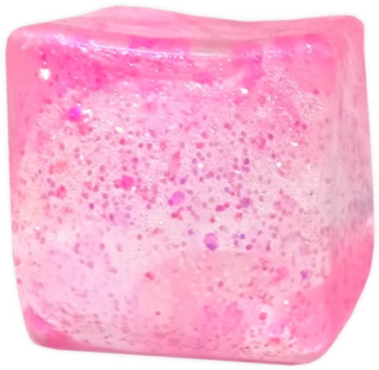 Jumbo Squishy Cube PINK 3 Squeeze Toy Fun Doh - ToyWiz