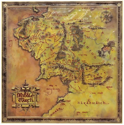 The Lord of the Rings 5.9-Inch Metal Map (Pre-Order ships January)、ToyWiz、kayou