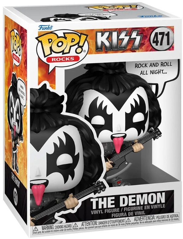 Funko Kiss POP! Sayings The Demon Vinyl Figure #471 Rock & Roll All Night, Damaged Package、ToyWiz、kayou