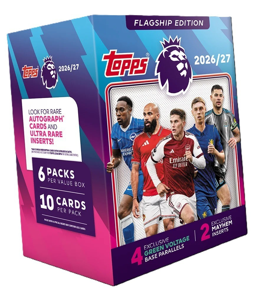 EPL Topps 2026-27 Flagship Premier League Soccer Trading Card BLASTER Box 6 Packs (Pre-Order ships September)、ToyWiz、kayou