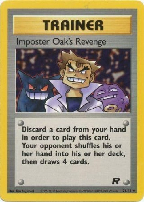 Pokemon Team Rocket Uncommon Imposter Oak's Revenge #76 Damaged、ToyWiz、kayou