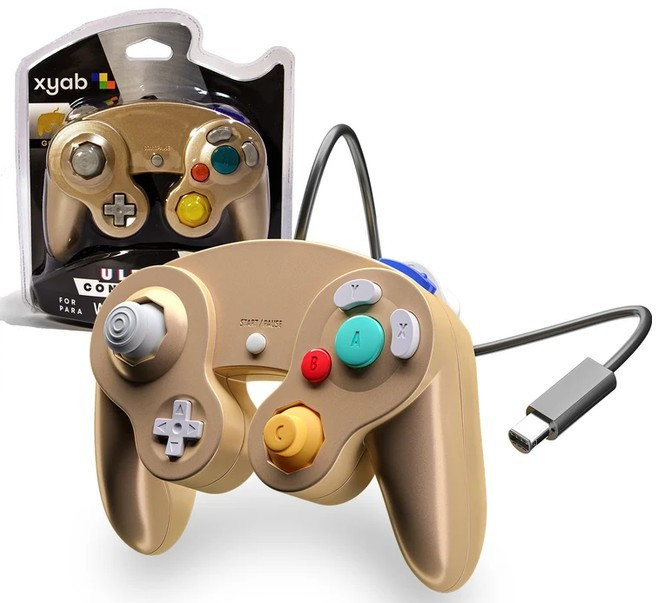 XYAB Nintendo Ultimate Gold Wired Controller Game Cube & Wii、ToyWiz、kayou