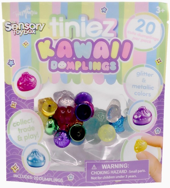 The Sensory Toybox NOT SQUISHY Metallic & Glitter Tiniez Kawaii Dumplings Mystery Pack 20 RANDOM Color Beads For Bacelets、ToyWiz、kayou