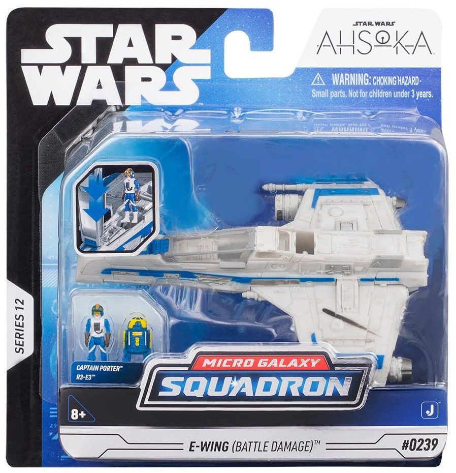 Star Wars Micro Galaxy Squadron The Mandalorian & Grogu Lt. Callahan's E-wing Vehicle、ToyWiz、kayou