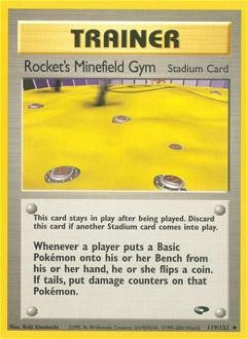 Pokemon Gym Challenge Uncommon Rocket's Minefield Gym #119 1st Edition、ToyWiz、kayou