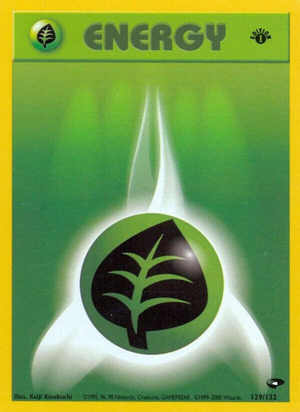 Pokemon Gym Challenge Common Grass Energy #129 1st Edition、ToyWiz、kayou