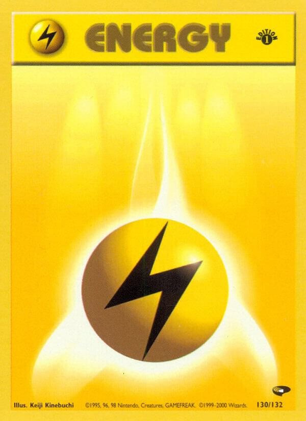 Pokemon Gym Challenge Common Lightning Energy #130 1st Edition、ToyWiz、kayou