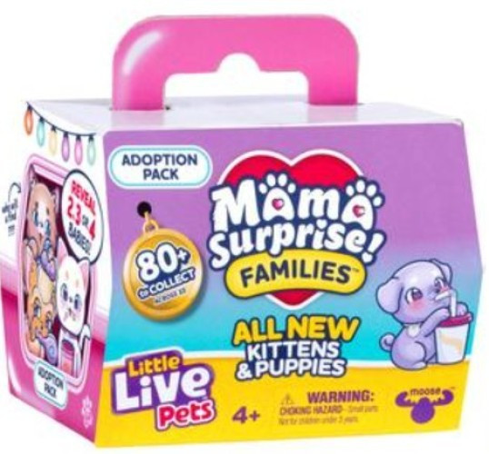 Little Live Pets Mama Surprise! Families Series 2 Adoption Mystery Pack 1 RANDOM Mini Carrier with 2, 3 OR 4 Babies (Pre-Order ships December)、ToyWiz、kayou