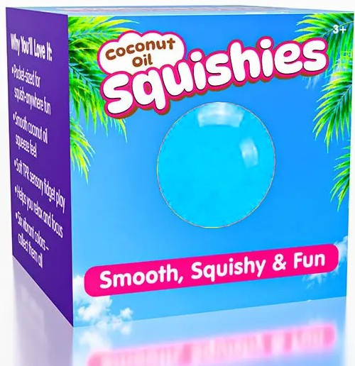 Coconut Oil Squishies BLUE 2.36-Inch Squeeze Toy、ToyWiz、kayou