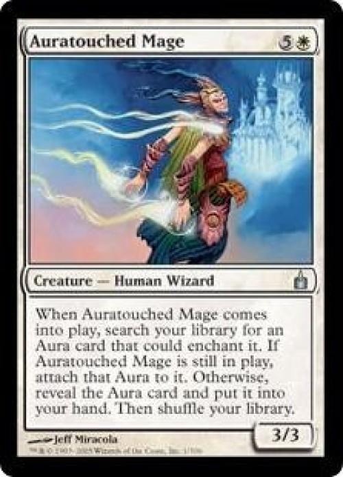 MtG Trading Card Game Ravnica: City of Guilds Uncommon Auratouched Mage #1 Heavily Played、ToyWiz、kayou