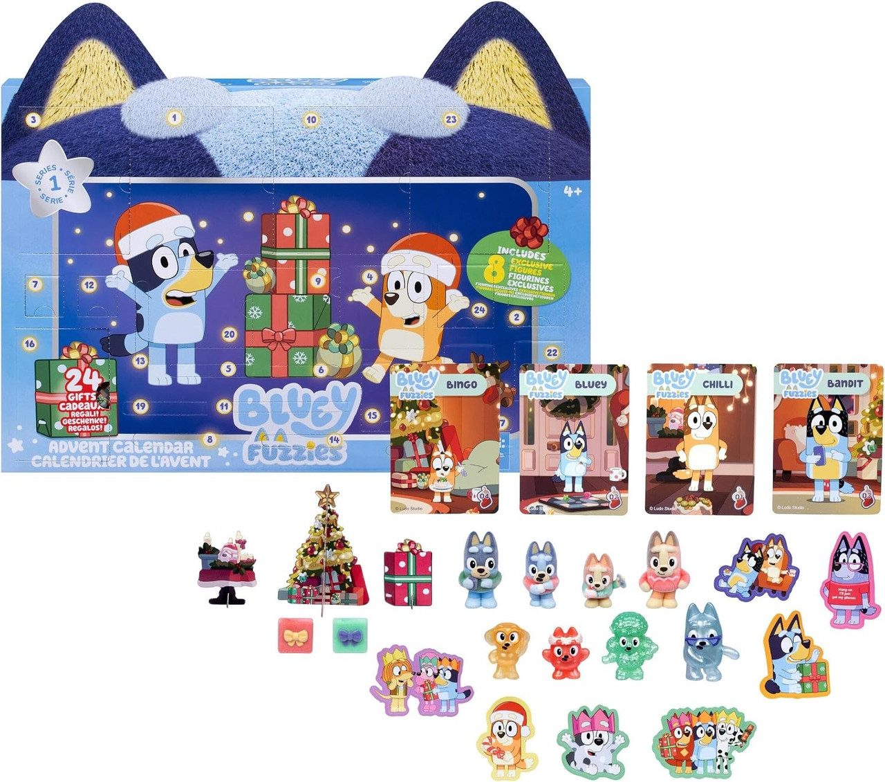 Bluey Fuzzies 2-Inch Advent Calendar 24 Surprises!、ToyWiz、kayou