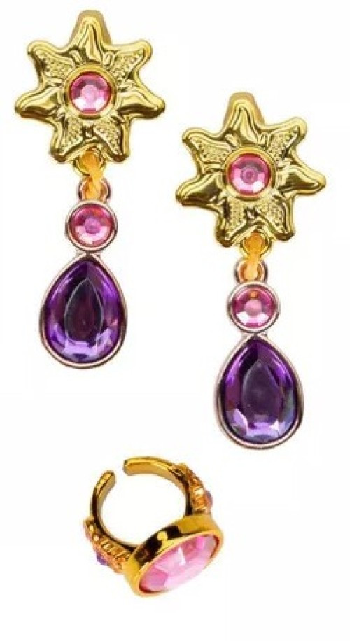Disney Princess Style Collection Rapunzel Earrings & Ring Costume Jewelry Set for Kids、ToyWiz、kayou