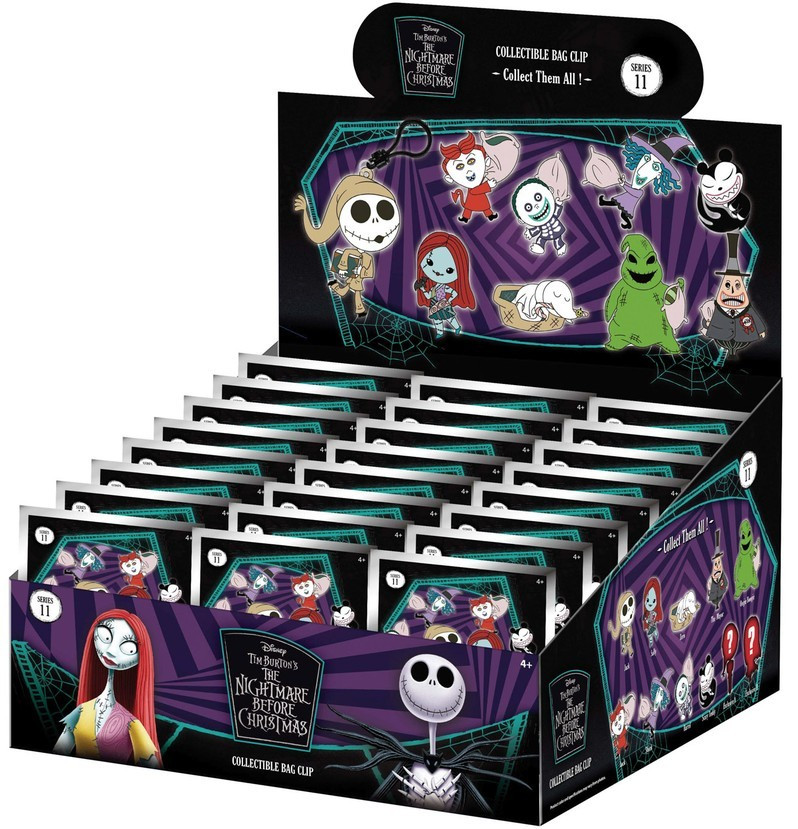 Nightmare Before Christmas 3D Figural Foam Bag Clip NBX Series 11 Mystery Box 24 Packs (Pre-Order ships March)、ToyWiz、kayou