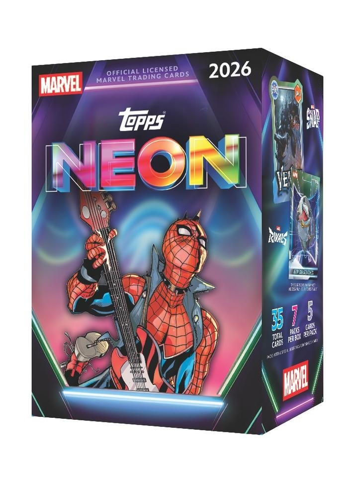 Topps 2026 Neon Marvel Trading Card BLASTER Box 7 Packs (Pre-Order ships October)、ToyWiz、kayou