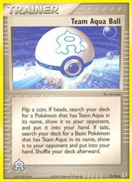 Pokemon EX Team Magma vs Team Aqua Uncommon Team Aqua Ball #75 Reverse Holo Moderately Played、ToyWiz、kayou