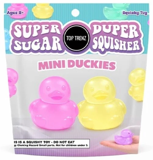 Super Duper Sugar Squisher Mini-Ducks 2-Inch Squish Toy 2-Pack、ToyWiz、kayou
