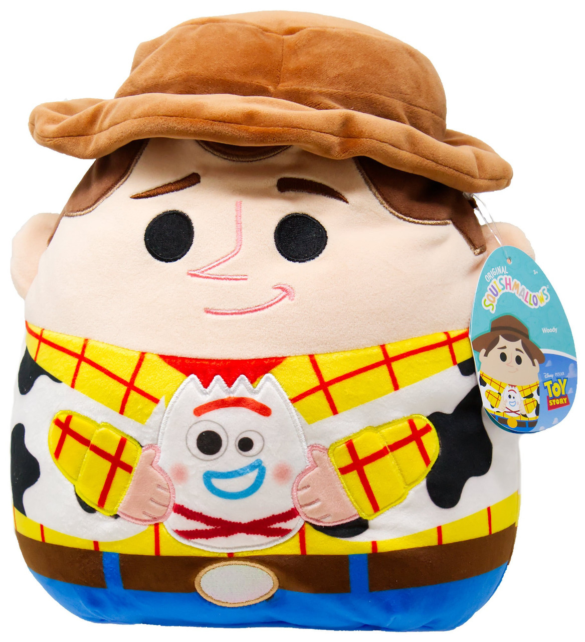 Squishmallows Disney Toy Story Woody 10-Inch Plush Holding Forky、ToyWiz、kayou