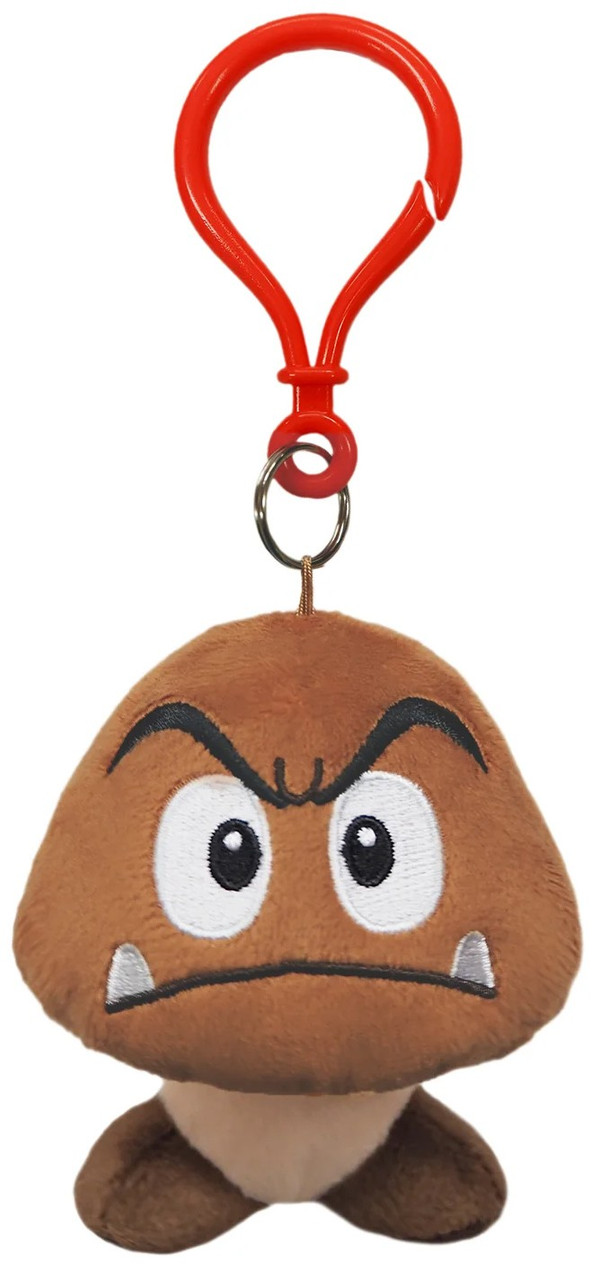 Super Mario Nintendo Goomba 4-Inch Plush Dangler、ToyWiz、kayou