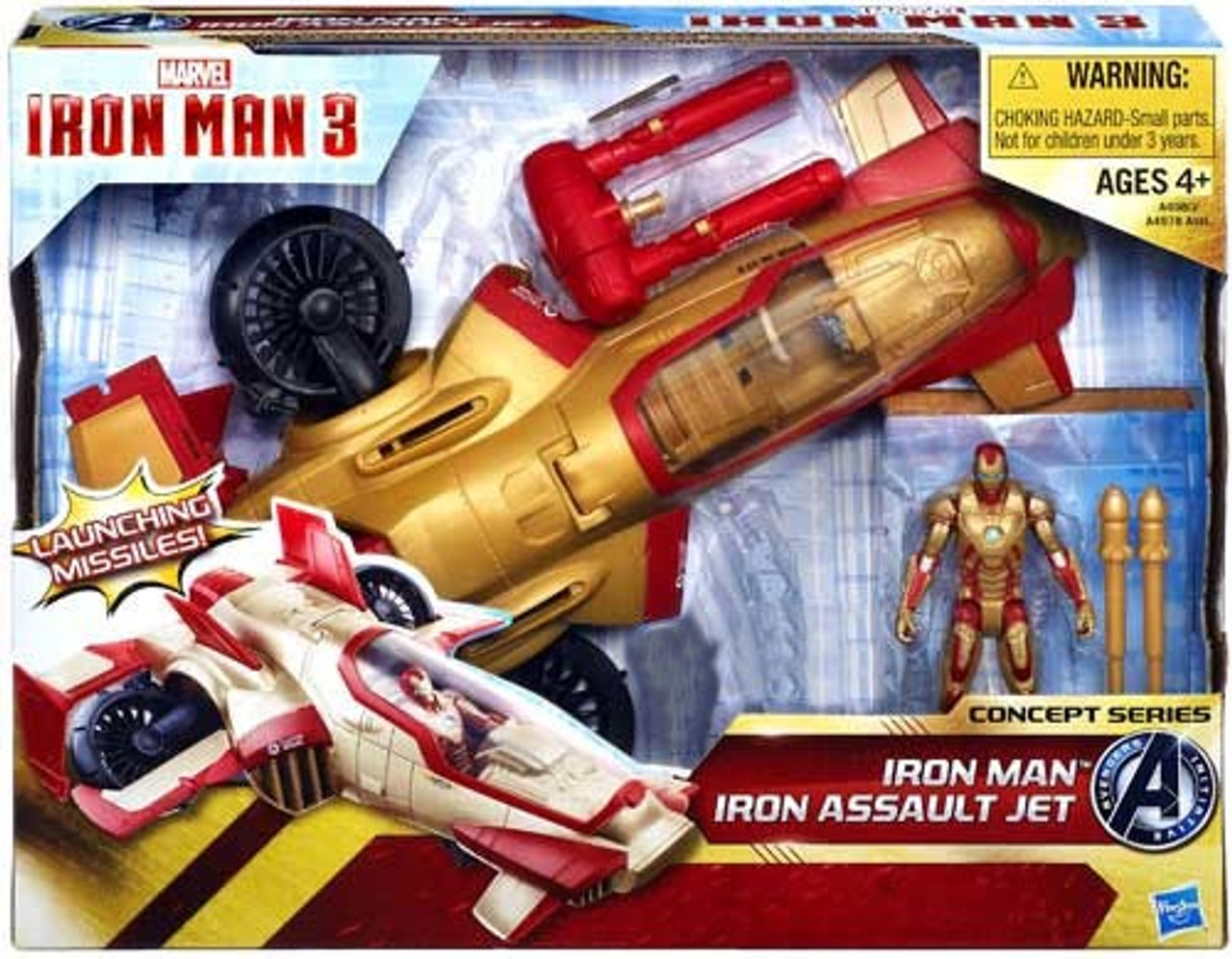 Iron Man 3 Concept Series Iron Man Iron Assault Jet Exclusive Action Figure Vehicle Hasbro Toys Toywiz - iron assault roblox