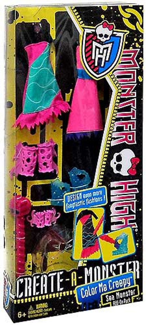 Monster High Create A Monster Color Me Creepy Sea Monster Add On Pack 10 5 Mattel Toys Toywiz - sea monster attk roblox