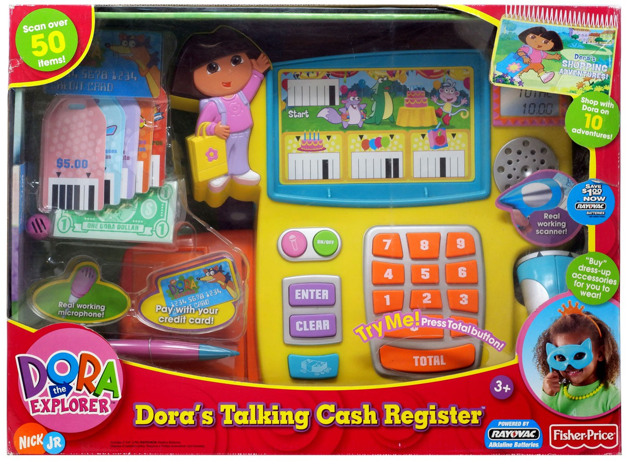 Fisher Price Dora The Explorer Doras Talking Cash Register Toywiz - cash register login roblox