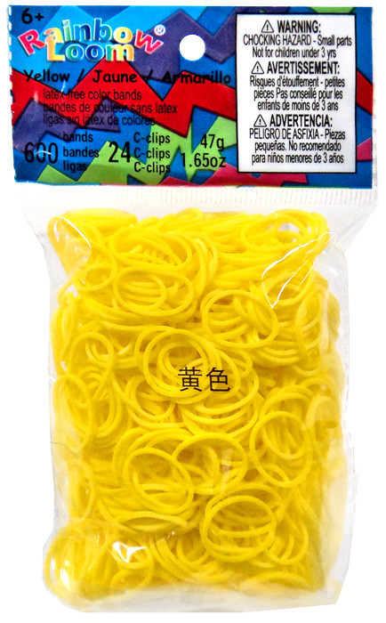Rainbow Loom Yellow Rubber Bands Refill Pack 600 Count Twistz Bandz