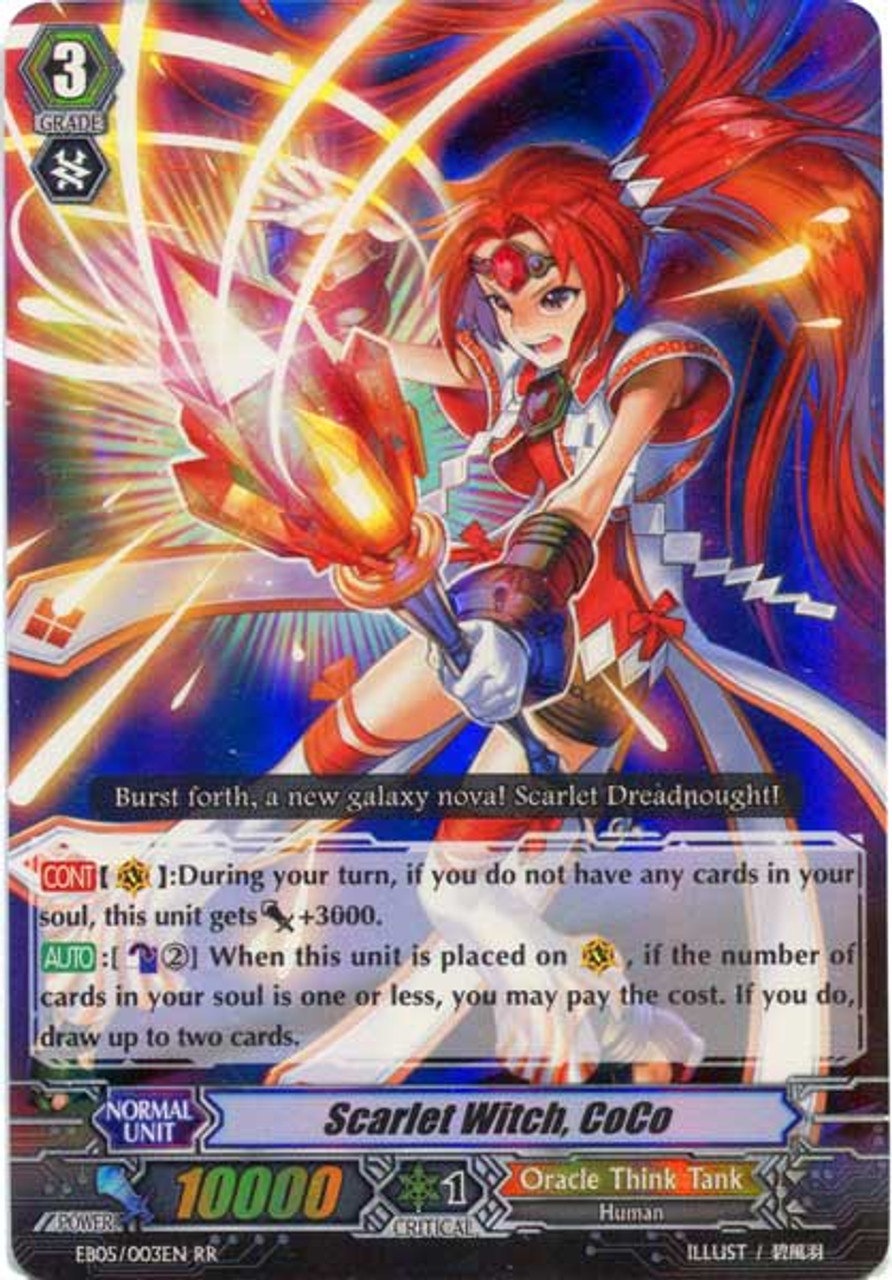 Cardfight Vanguard Celestial Valkyries Single Card Rr Rare Scarlet Witch Coco Eb05003 Toywiz - roblox celestial creator