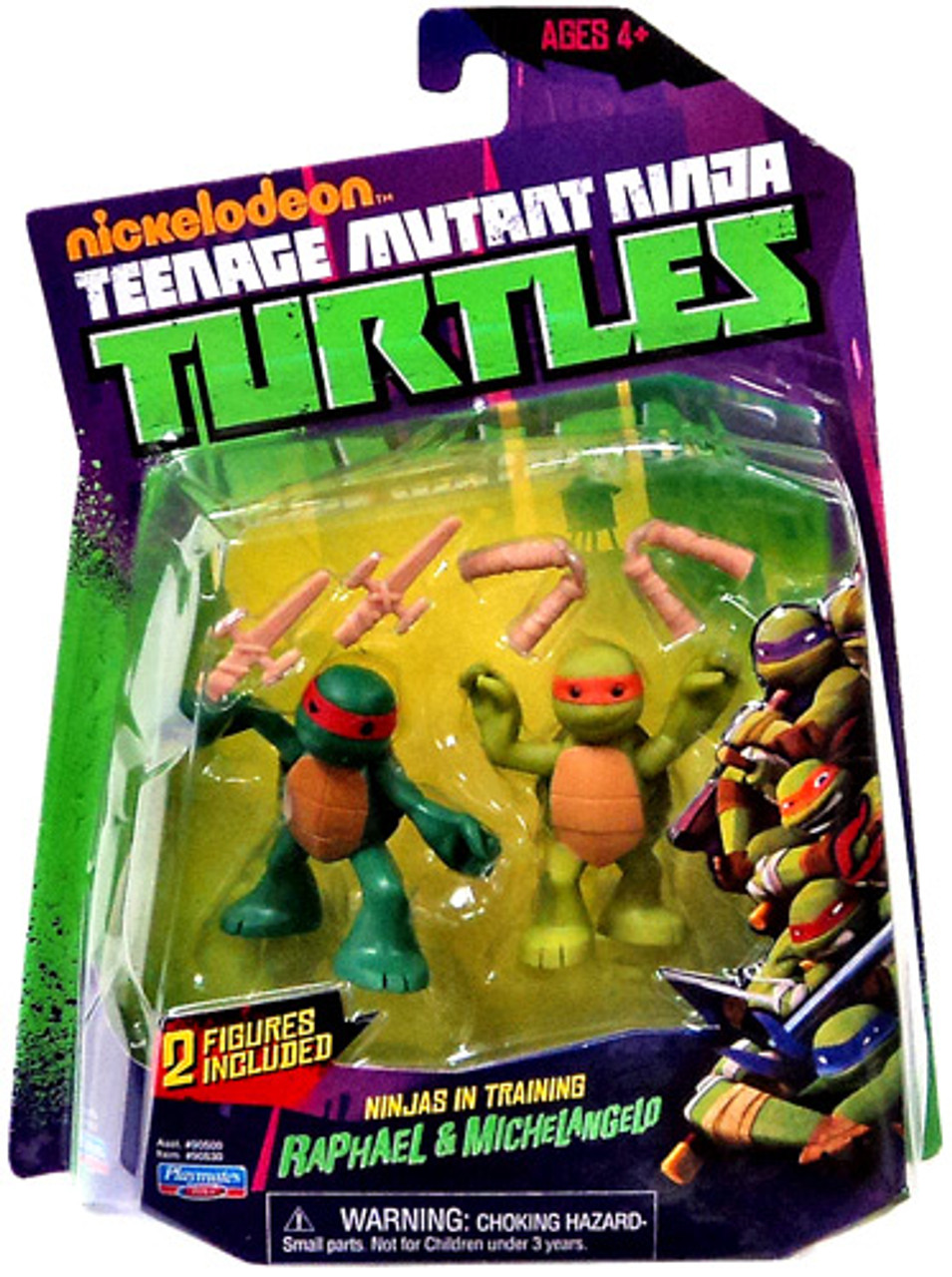 Teenage Mutant Ninja Turtles Nickelodeon Ninjas in Training Raphael ... - NickeloDeon Teenage Mutant Ninja Turtles Action Figure 2 Pack Ninjas In Training Raphael Michelangelo 8  27133.1461301806
