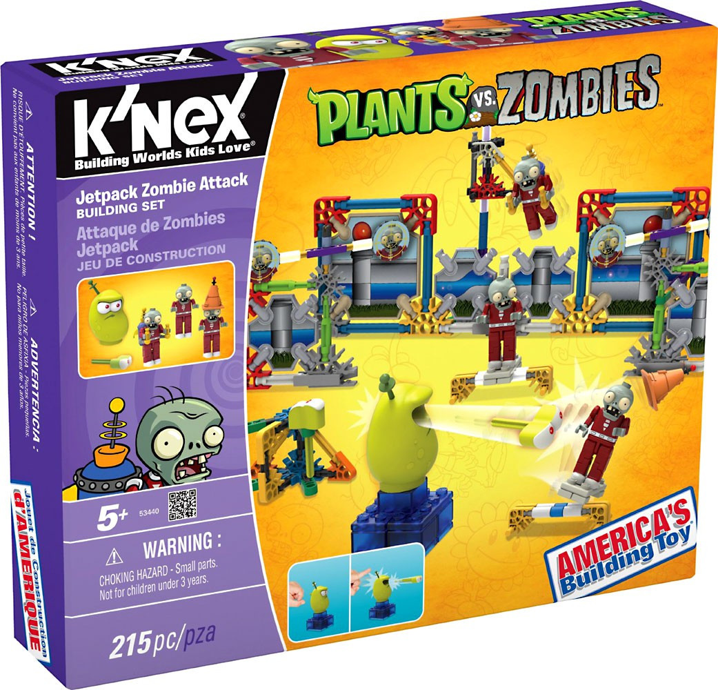 zombies KNEX Plants vs. Zombies Jetpack Zombie Attack Set 53440 - ToyWiz