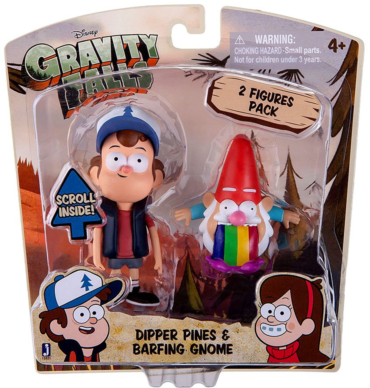 Disney Gravity Falls Dipper Pines Barfing Gnome 3 Action Figure 2 Pack Jazwares Toywiz - mabel pines in a bag gravity falls roblox