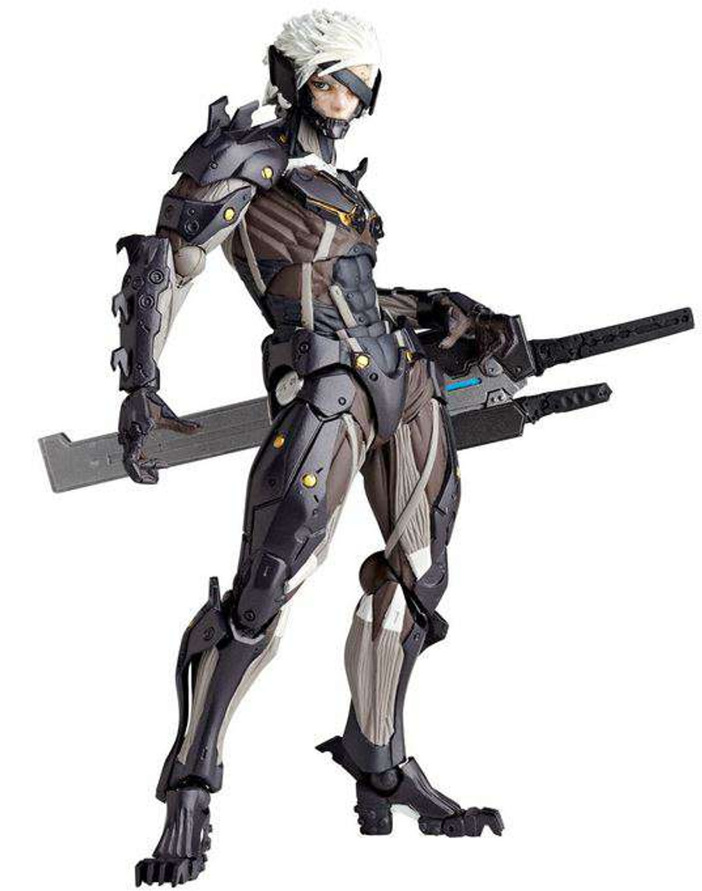 Metal Gear Solid Metal Gear Rising Revengeance Revoltech Raiden Exclusive Action Figure White Armor Kaiyodo Toywiz - raiden shirt mgr roblox
