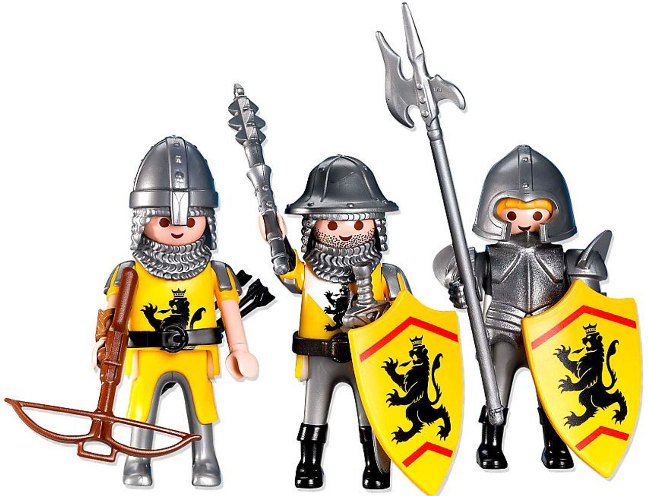 Playmobil Three Yellow Lion Knights Set 7535 Toywiz - lion knight roblox for the home knight lion character