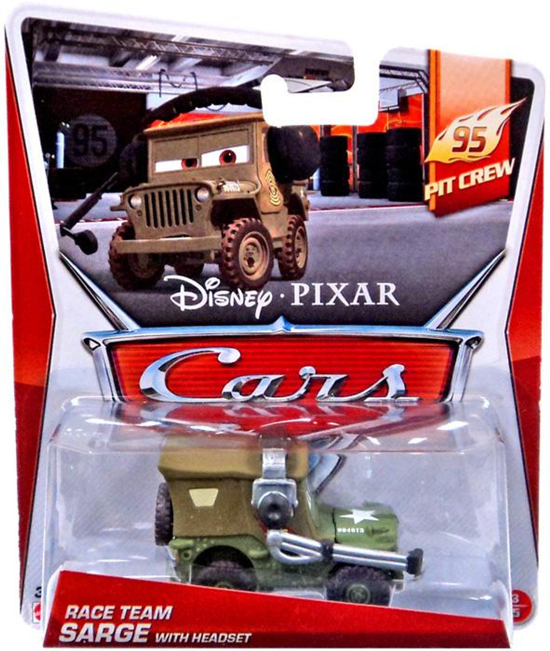 Disney Pixar Cars Race Team Sarge With Headset 155 Diecast Car 3 Mattel Toys Toywiz - cars 3 the movie roblox