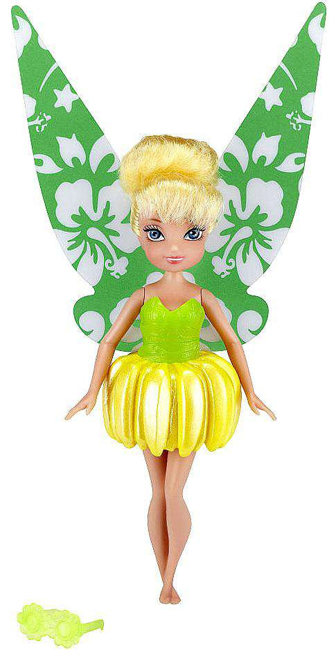 Disney Fairies Palm Tree Cove Tropical Collection Tink 4.5 Figure Green Yellow Jakks Pacific