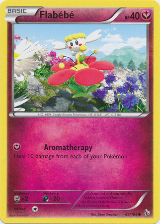 Pokemon X Y Flashfire Single Card Common Flabebe 62 Toywiz
