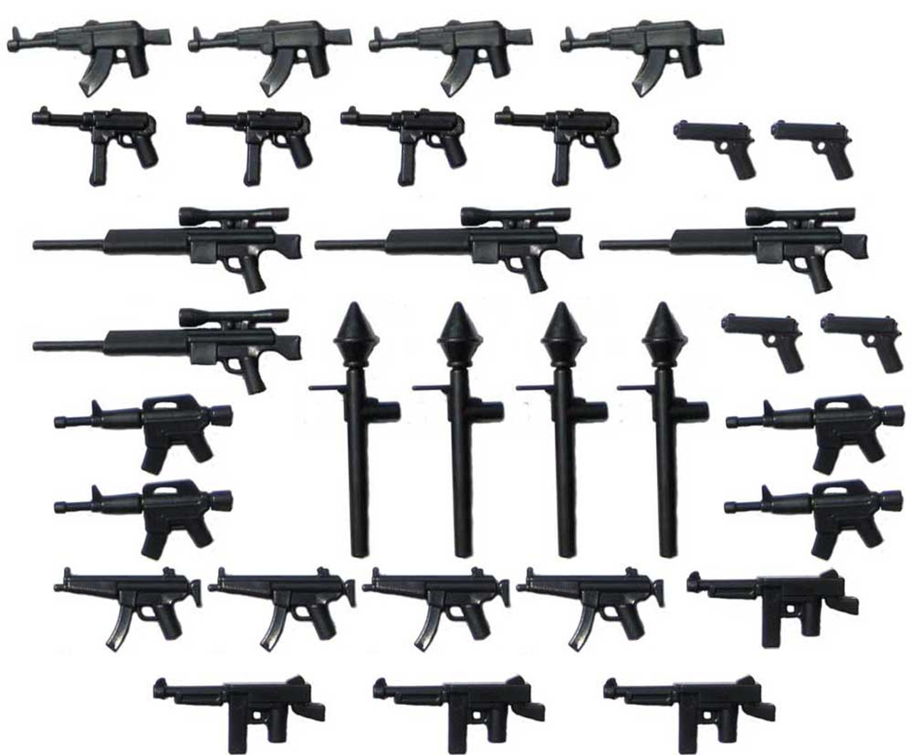 BrickArms Custom 32 Piece 2.5 Weapons Pack ToyWiz