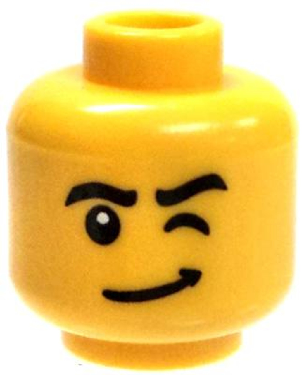 Lego Lego Minifigure Parts Grinning Winking With Raised Eyebrow Minifigure Head Yellow Male Loose Toywiz - 𝐎𝐑𝐈𝐆𝐈𝐍𝐀𝐋 p wink tongue out face emoji roblox