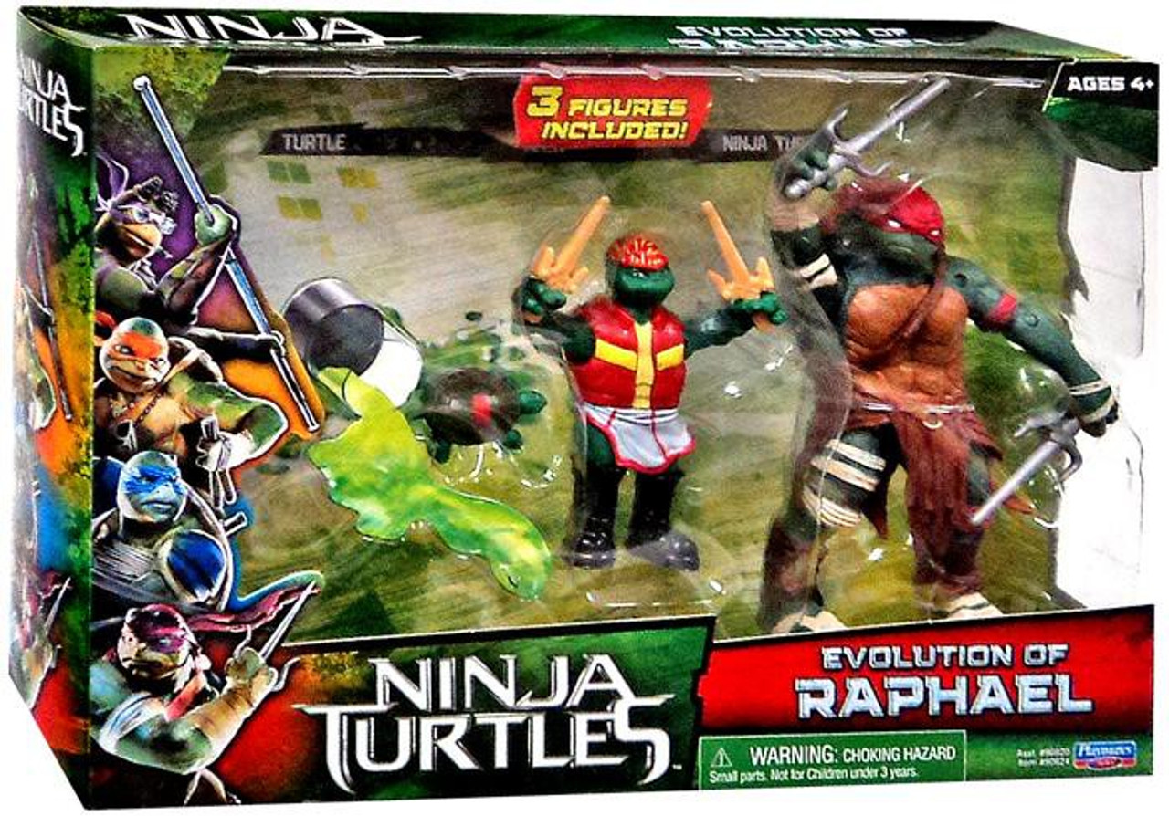 Teenage Mutant Ninja Turtles 2014 Movie Evolution Of Raphael Action Figure 2 Pack Playmates Toywiz