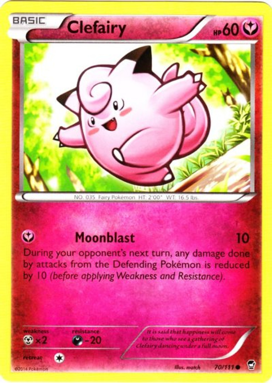 Pokemon X Y Furious Fists Single Card Common Clefairy 70 Toywiz