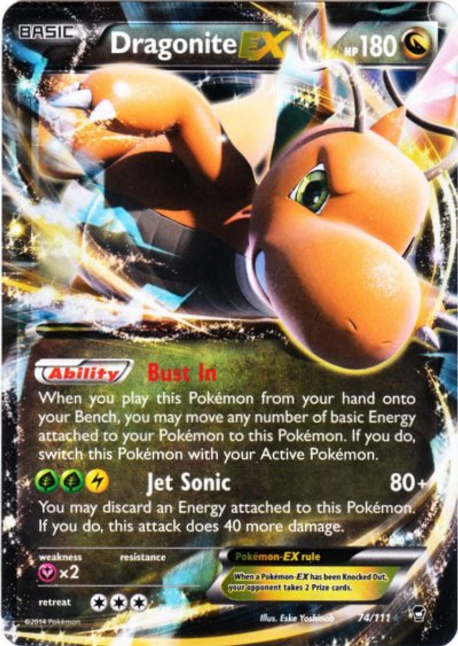 Pokemon X Y Furious Fists Single Card Ultra Rare Holo Dragonite EX 74 pokemon-x-y-furious-fists-single-card-ultra-rare-holo-dragonite-ex-74