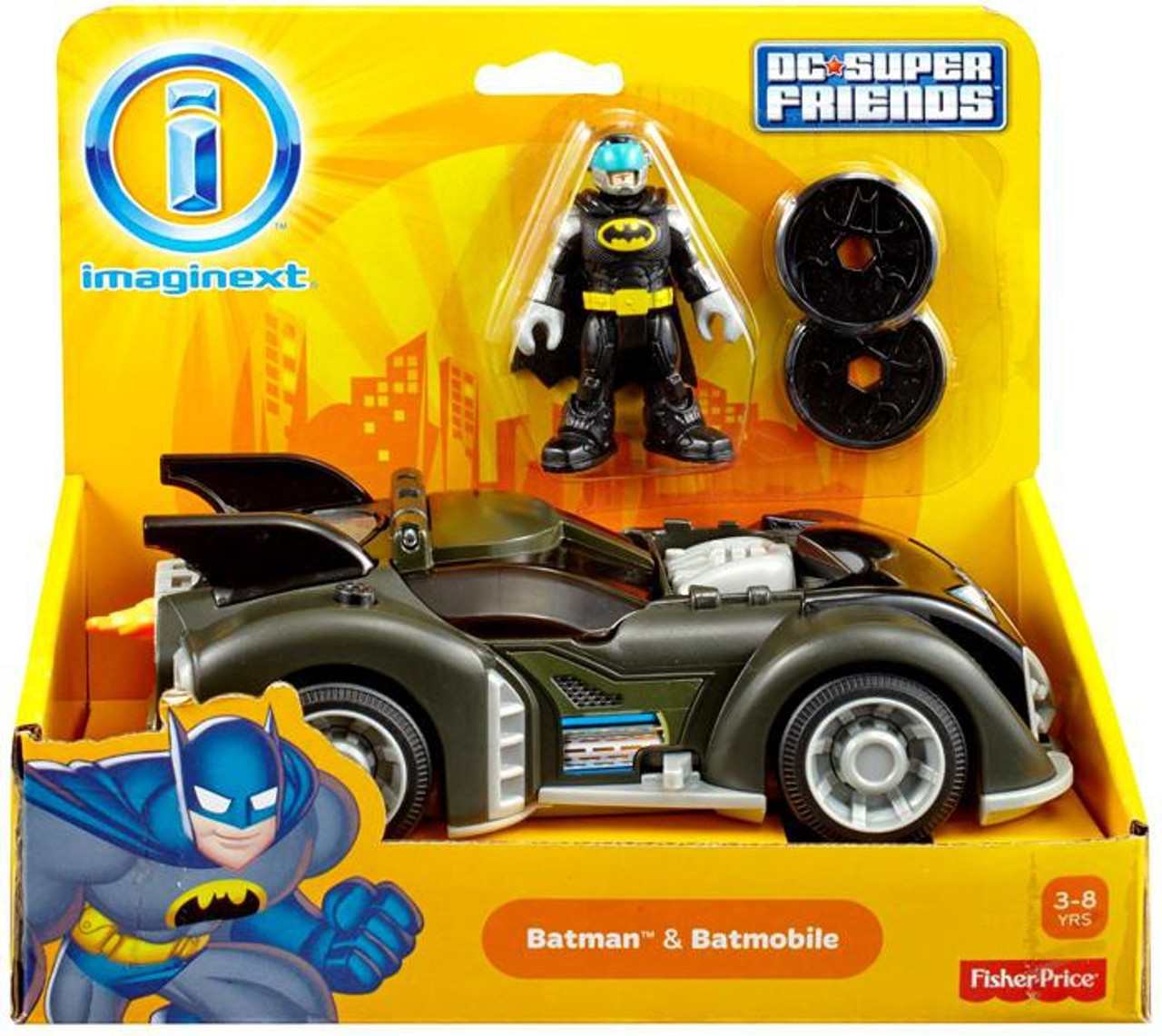 imaginext batman car with lights