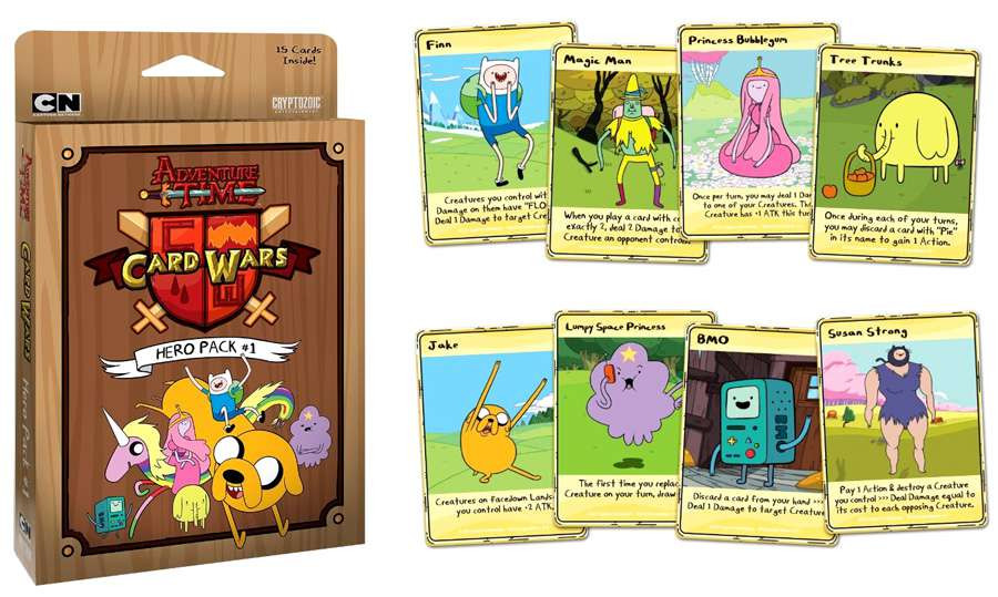 Adventure Time Card Wars Hero Pack 1 Booster Pack Cryptozoic