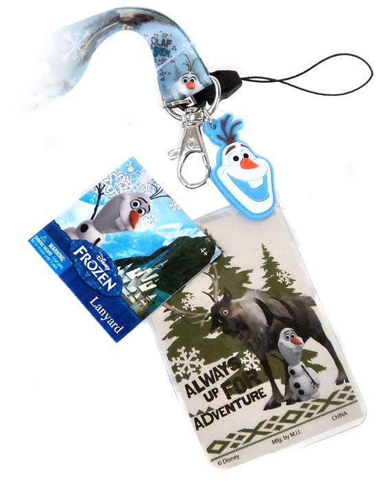 Disney Frozen Olaf Sven Lanyard Keychain Blue Monogram ToyWiz